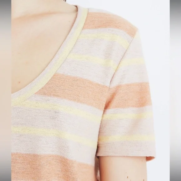 Madewell Alto Scoop Tee in Montoya Stripe - Picture 4 of 10